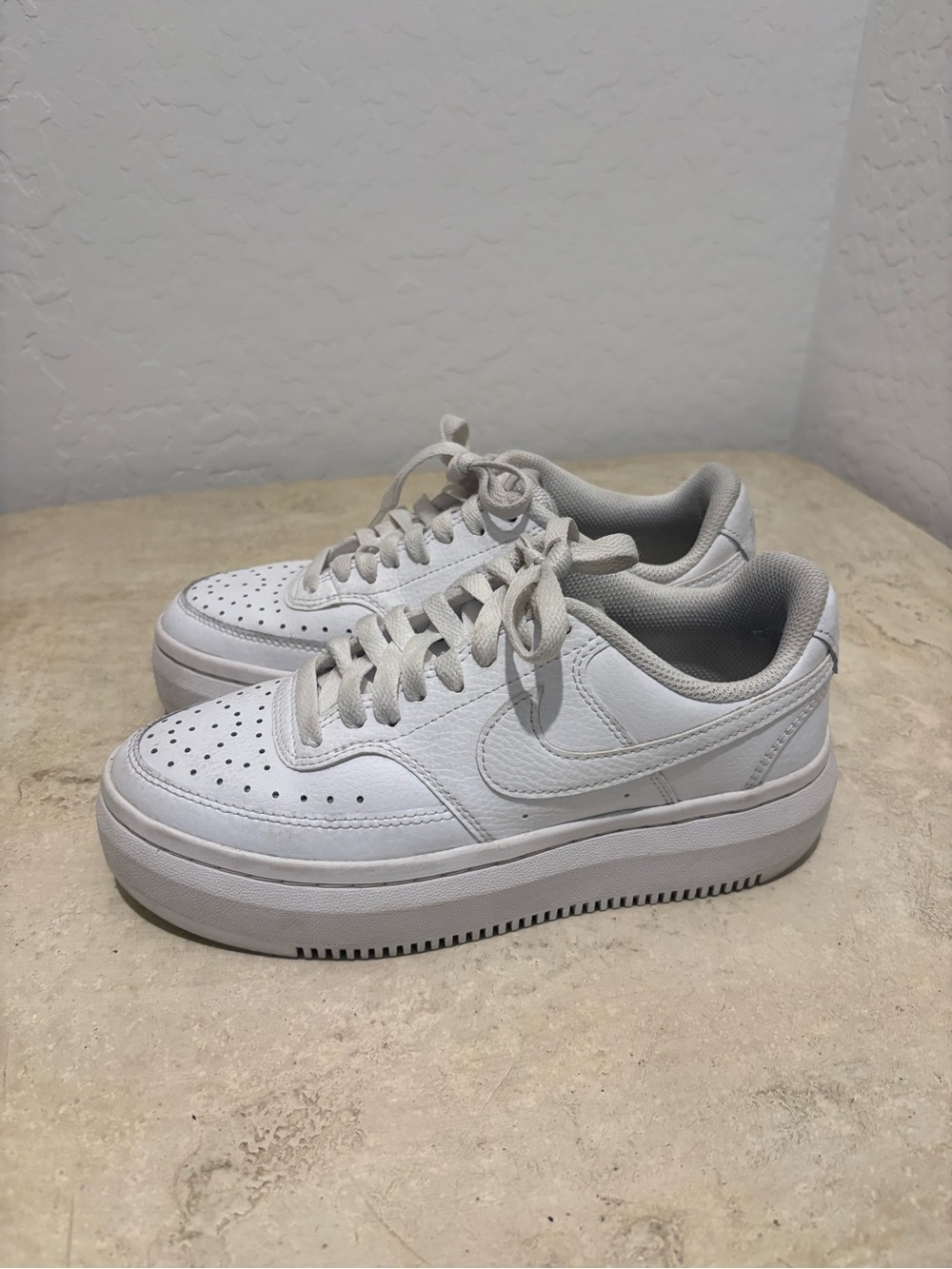 Nike women’s court vision platform sneakers